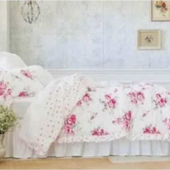 Rachel Ashwell Simply Shabby Chic  Rose White 2 Shans 100% Cotton - Picture 4 of 15